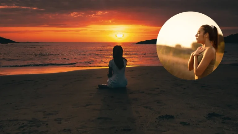 woman sat on beach, niio dance